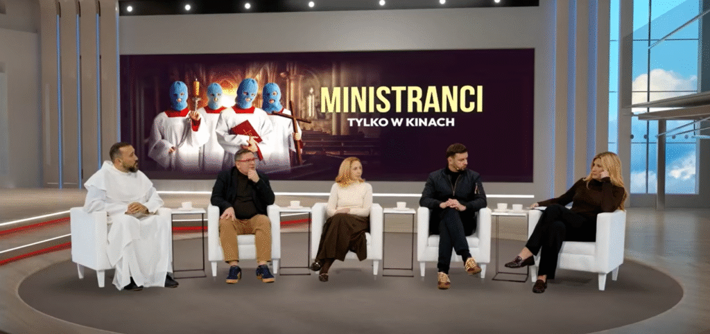 Debata o przyszłości Kościoła przy okazji premiery filmu „Ministranci”. Od lewej: o. Michał Legan OSPPE, Tomasz Terlikowski, Dominika Wielowieyska, Piotr Domalewski,
Magdalena Rigamonti.